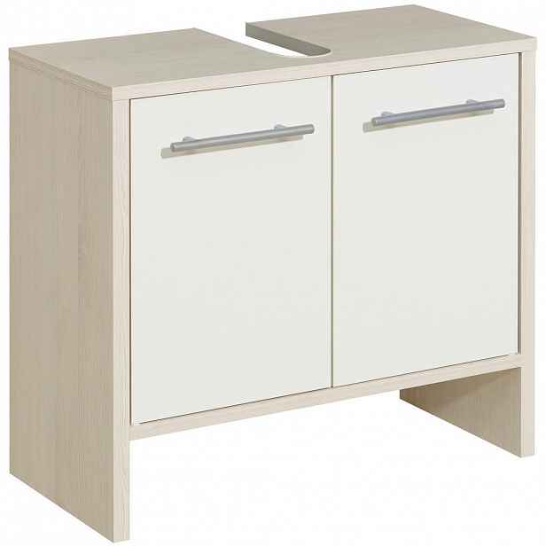 Carryhome SKŘÍŇKA POD UMYVADLO, bílá, barvy pinie, 62,0/54,3/28,0 cm