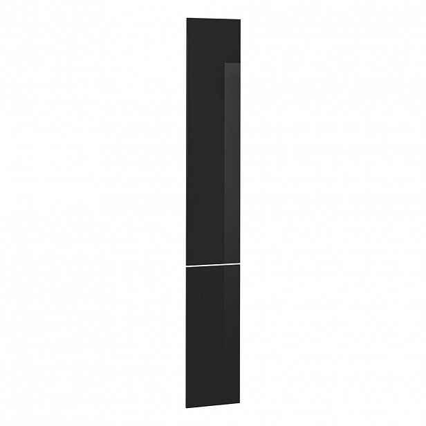 Vicco KUCHYŇSKÁ DVÍŘKA R-Line Černý vysoký lesk 29.6 x 196 cm nábytková čela pro vysokou výsuvnou skříň