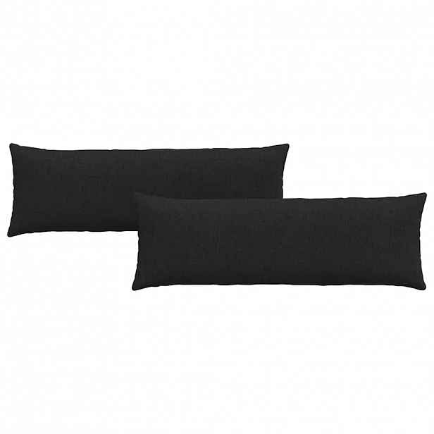 vidaXL Pohovkové polštáře 2 ks textil Černá 120 x 40 cm