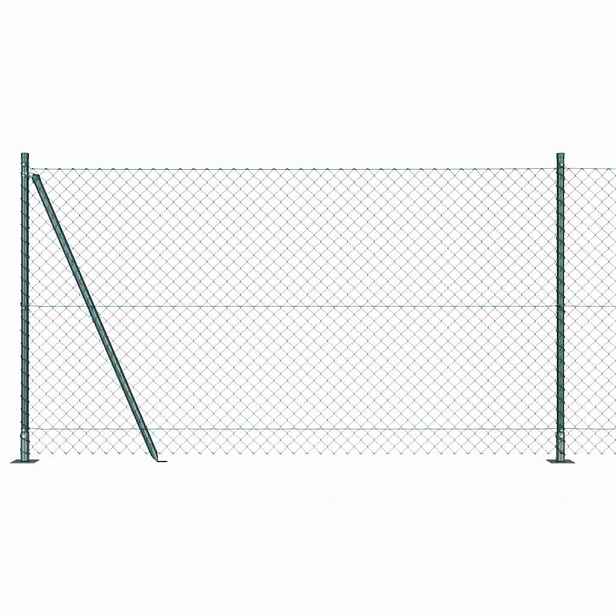 vidaXL Zábradlí s betonovým základem 10 x 1,2 m Ocel potažená PVC
