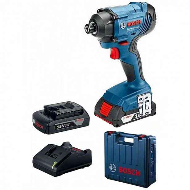 Bosch - 18V AKU rázový utahovák, 2x aku 2,0 Ah, nabíječka 06019G5123