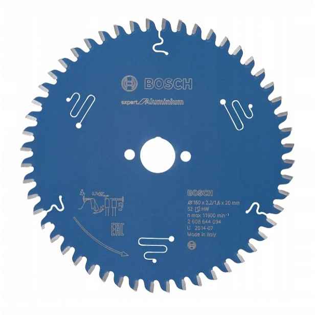 Pilový kotouč Expert for Aluminium 160x20x2,2 mm 52 zubů (2608644094) Bosch