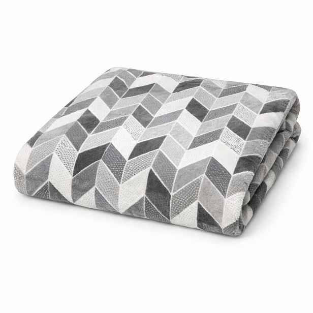 TOP Mikroplyšová deka Premium 150x200 Šedý šíp