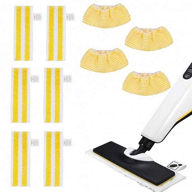 Utěrky na Karcher SC1-SC5 Sada mopů a nástavců 10 Ks Bílé 33 cm
