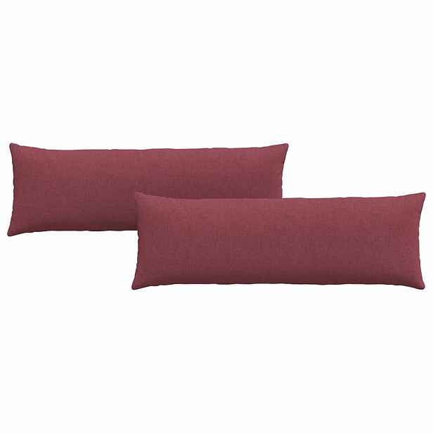 vidaXL Pohovkové polštáře 2 ks textil Víno Červené 120 x 40 cm