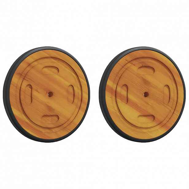 vidaXL Prostorová kola s kolem 2 ks Hnědá 20,5 x 20,5 x 2 cm