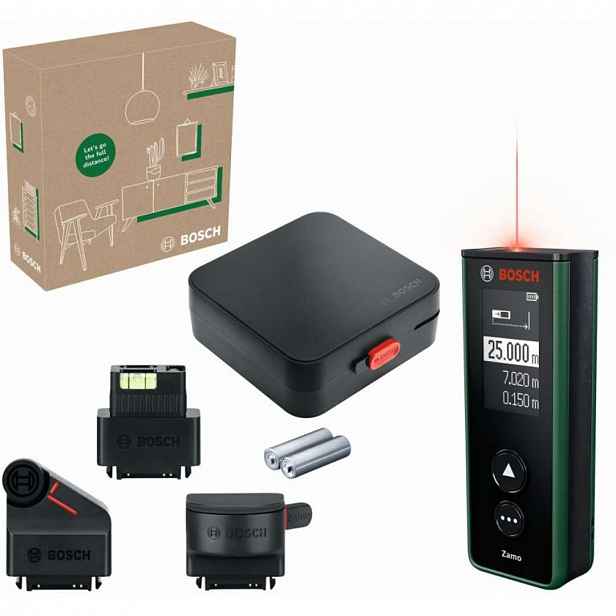 Bosch - Laserový měřič vzdálenosti, dosah 25 m, s příslušenstvím 06036729Z1