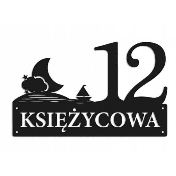 Číslo Na Dům 60 cm Tabule Adresa Ocel 2 mm Grafika 5678