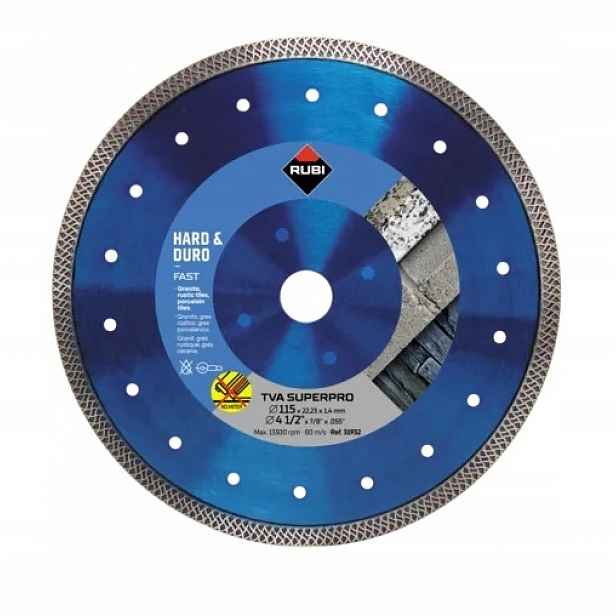Diamantový kotouč pro řezání tvrdých materiálů 115/22,2 mm, Rubi [31932]