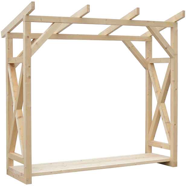 Dřevník samostatně stojící s pultovou střechou 760×2 335×2 460 mm