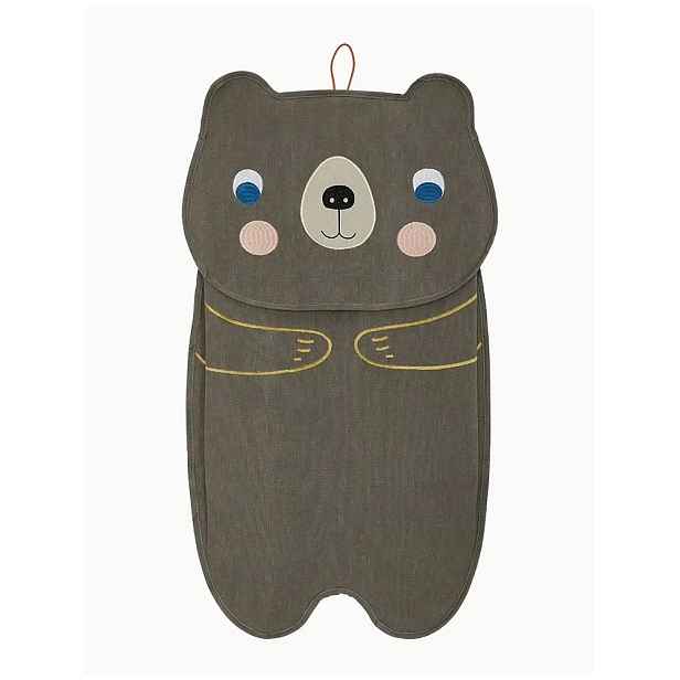 Hnědý látkový závěsný organizér Darling Bear – OYOY Mini