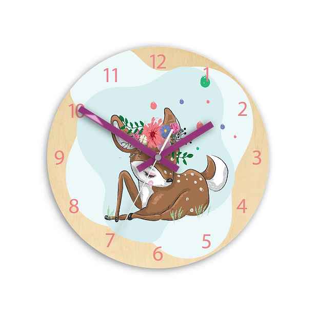 ModernClock Dětské nástěnné hodiny Ami Jelínek 30 cm vícebarevné