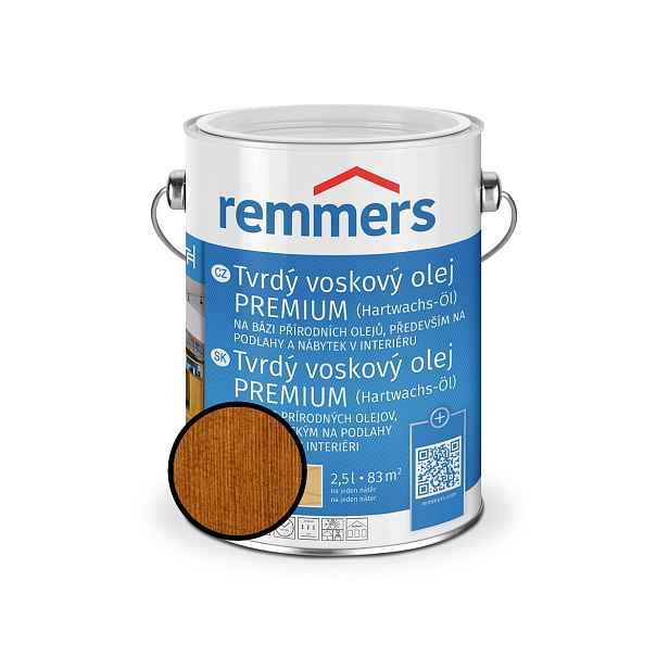 Olej tvrdý voskový Remmers Premium 1357 kastanie 0,75 l