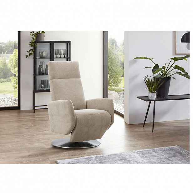 Sit & More RELAXAČNÍ KŘESLO, textil, jílová barva