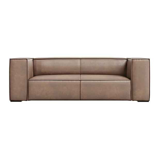 Světle hnědá kožená pohovka 212 cm Madame – Windsor & Co Sofas