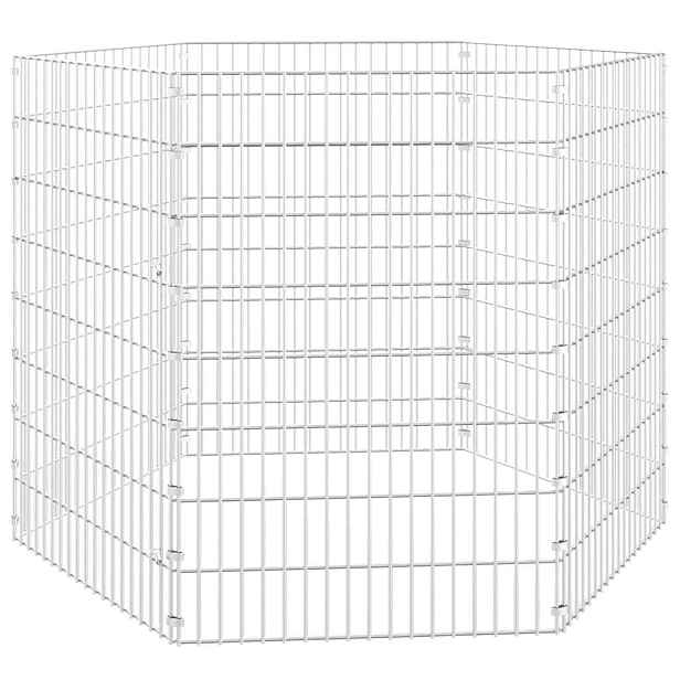 vidaXL Ohrádka pro zvířata 6 panelů 54 x 80 cm pozinkované železo
