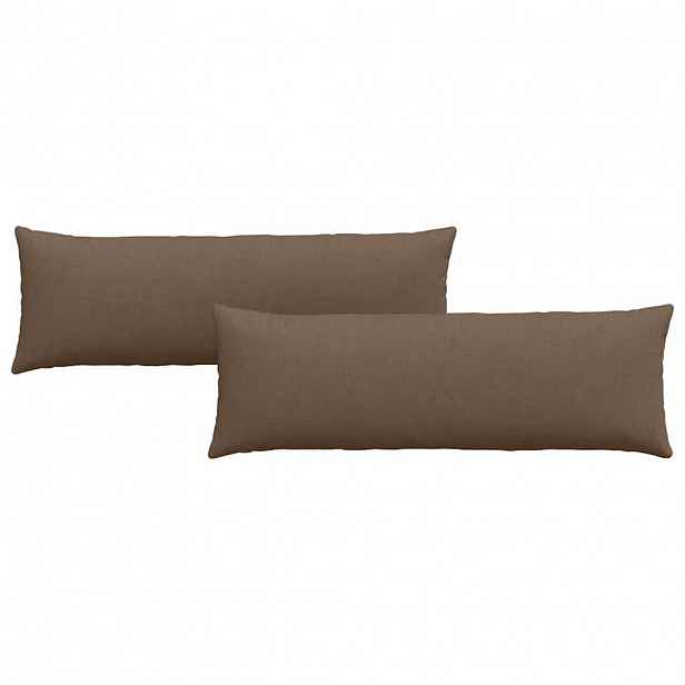 vidaXL Pohovkové polštáře 2 ks textil Hnědá 120 x 40 cm