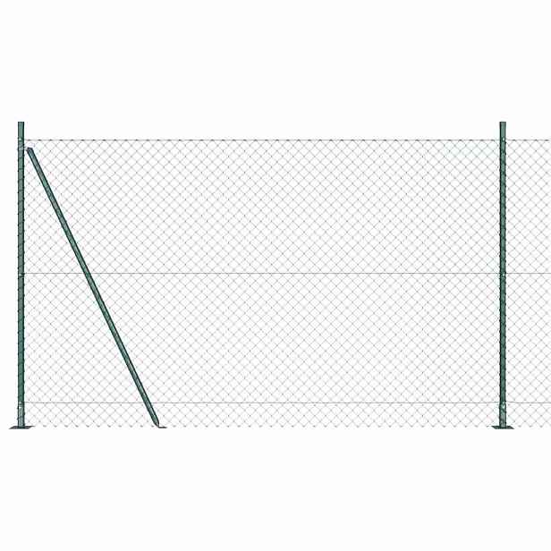 vidaXL Zábradlí s betonovým základem 10 x 1,5 m Ocel potažená PVC