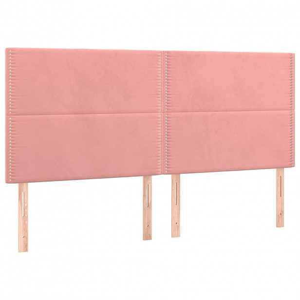 vidaXL Čelo postele růžové 160x5x118/128 cm sametové