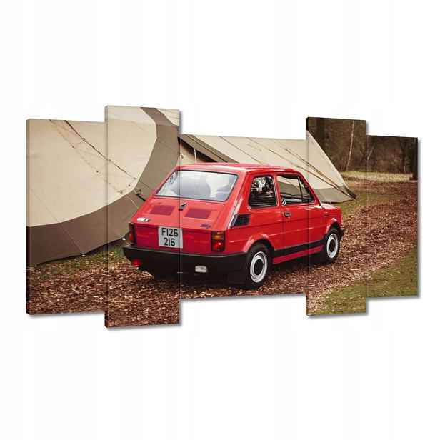 Obrazy 120x65 Červený malý Fiat 126p