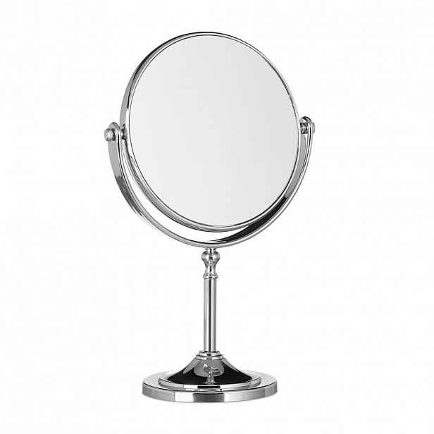 Relaxdays KOSMETICKÉ ZRCADLO stříbrné 2x zvětšení otočné 28 cm