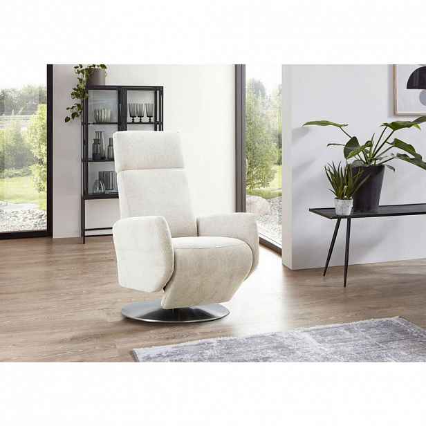 Sit & More RELAXAČNÍ KŘESLO, textil, krémová