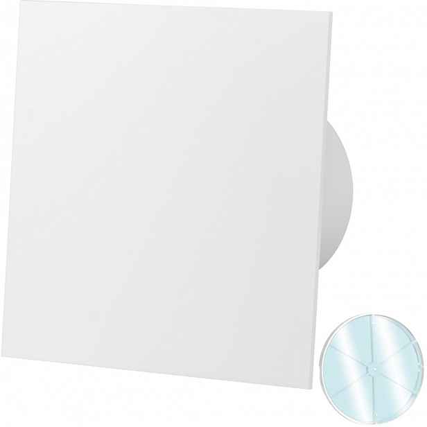 Ventilátor Abs Bílý Lesk Kuličková Ložiska Zpětný Ventil Standard Fi 125