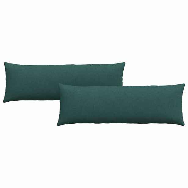 vidaXL Pohovkové polštáře 2 ks textil Tmavě zelená 120 x 40 cm
