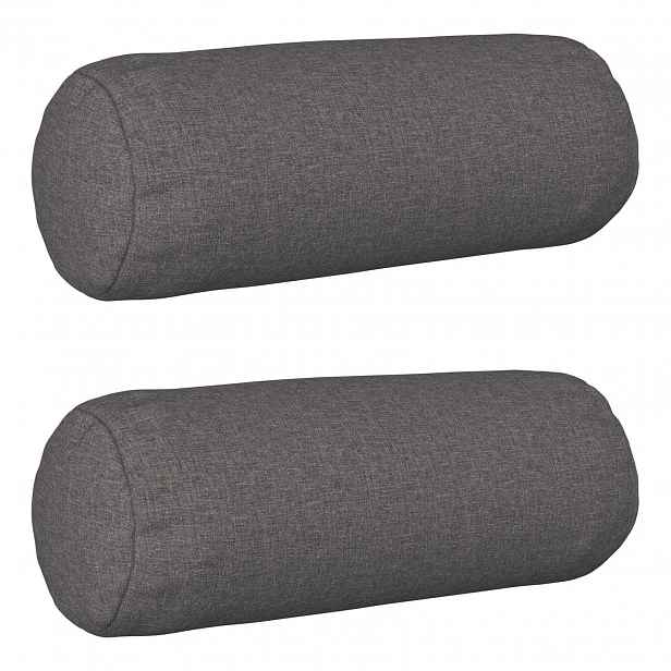 vidaXL Povlak na polštář 2 ks HEERLEN Světle šedá Ø 15 x 40 cm Textil