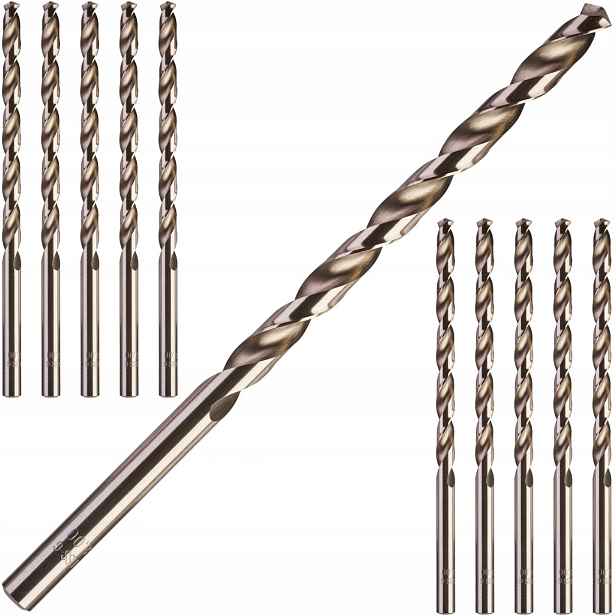 10 x Vrták do kovu Dlouhý fi 8,0 x 109/165 mm