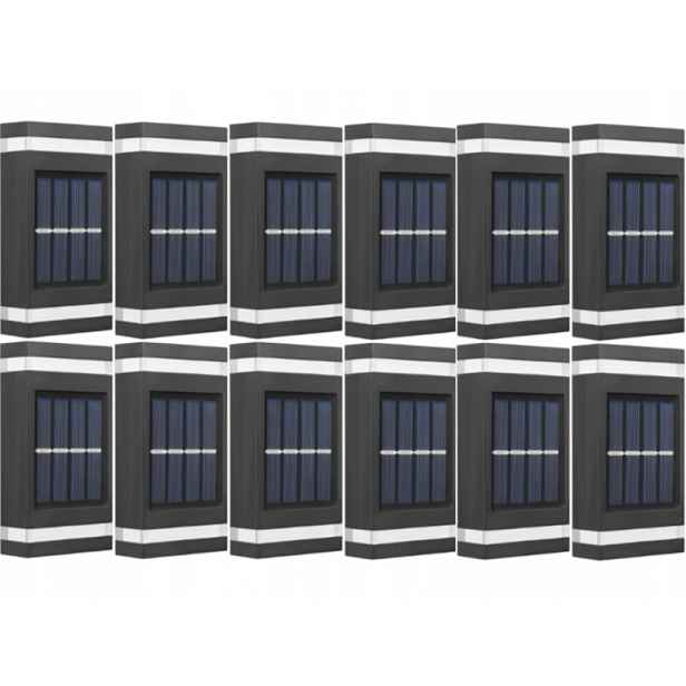 12 x Nástěnné svítidlo Solární Led lampa na balkon Terasa Snímač soumraku