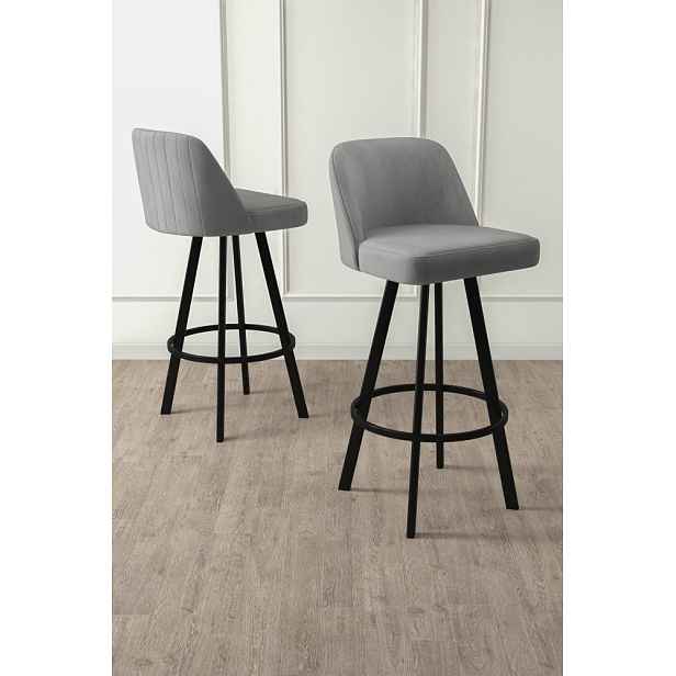 Bar Stool Set (4 Pieces) Atex - Grey, Black