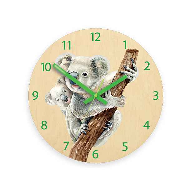 ModernClock Dětské nástěnné hodiny Ami Koala 30 cm vícebarevné