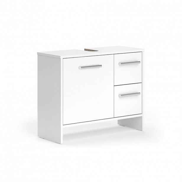 Vicco DOLNÍ SKŘÍŇKA POD DŘEZ Karli Bílá 70.2 x 57 cm se 2 zásuvkami a 1 dvířky
