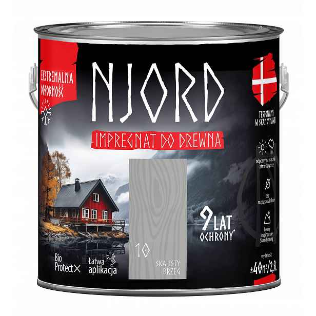 Njord Ochranný A Dekorační Impregnát Na Dřevo 2,5 L, Skalnatý Okraj