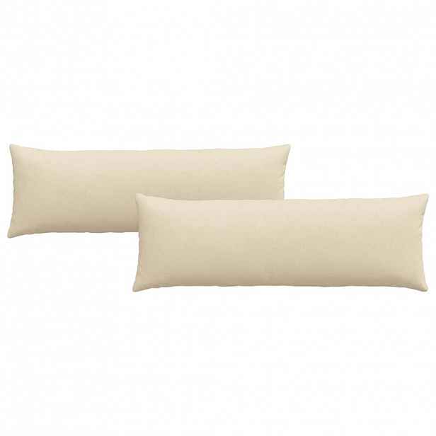 vidaXL Pohovkové polštáře 2 ks textil Krémová 120 x 40 cm