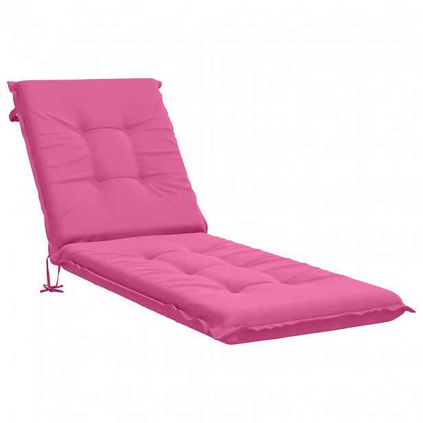vidaXL Polštář na lehátko GEMERT 100% polyester Růžová 190 x 60 x 9 cm