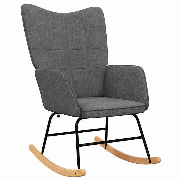 vidaXL Houpací křeslo tmavě šedé textil