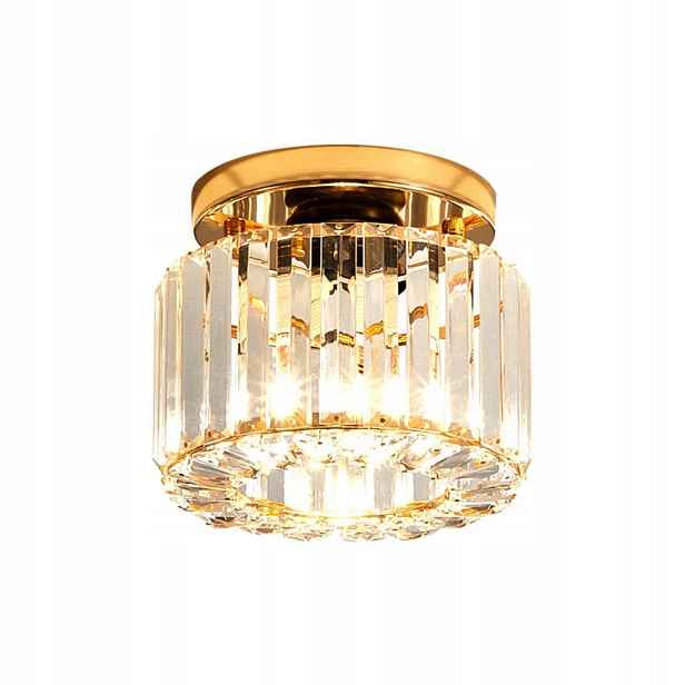 Glamour Stropní svítidlo Abigali Cristal E27 zlatá CRK-E27