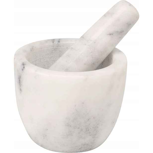 Mramorový hmoždíř s tloučkem 12 cm Šedý, H&l
