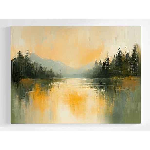 Plakát Krajina Hory Les Jezero Odraz 100x75