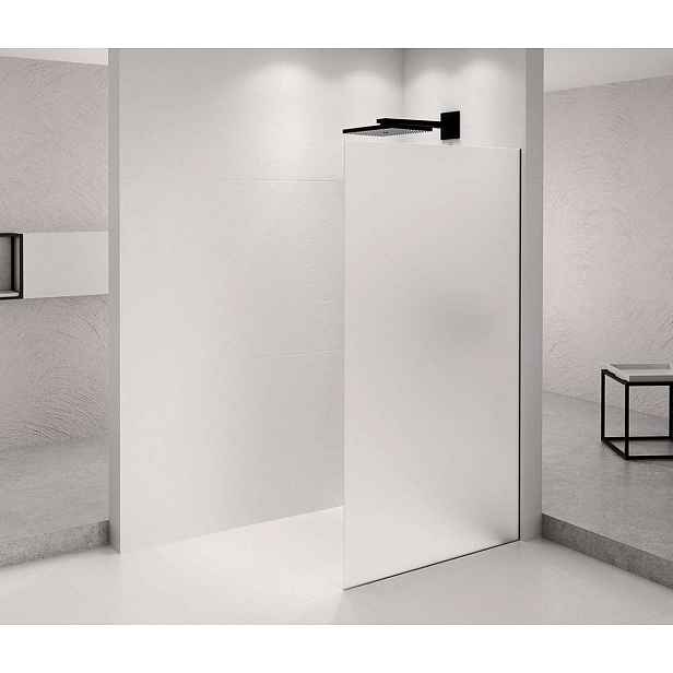 Polysan Architex - Sprchová stěna Walk-In, 96x210 cm, matná černá/matné sklo AXB100MT