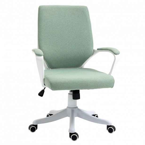 SHOPENTRA OTOČNÁ židle, zelená, ergonomická, houpací funkce, kolečka otočná o 360°