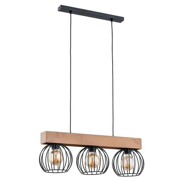 Stropní svítidlo 3 černé kovové košíky Arizan 3xE27 15W ALF28173 Alfa