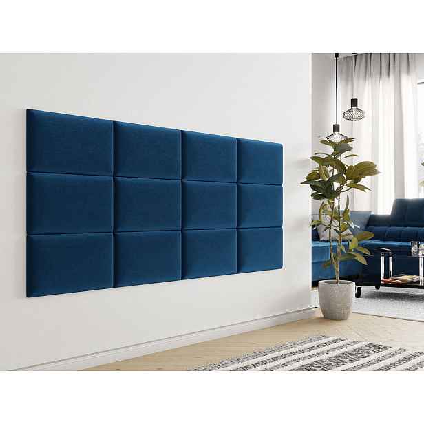 Čalouněný nástěnný panel 50x30 PAG - modrý