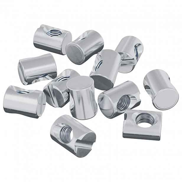 vidaXL Plechové matice 3462 ks Stříbrná M6 x 13 mm Kov