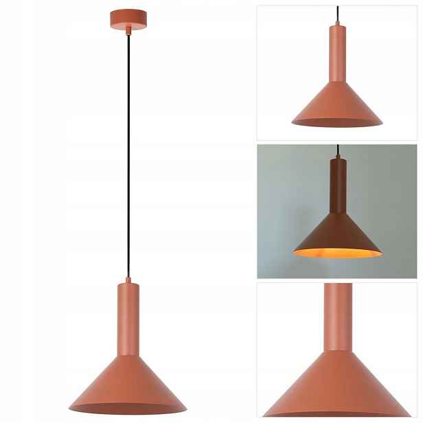 Závěsná lampa Vitrum oranžová, moderní, s regulací do obývacího pokoje Sigma