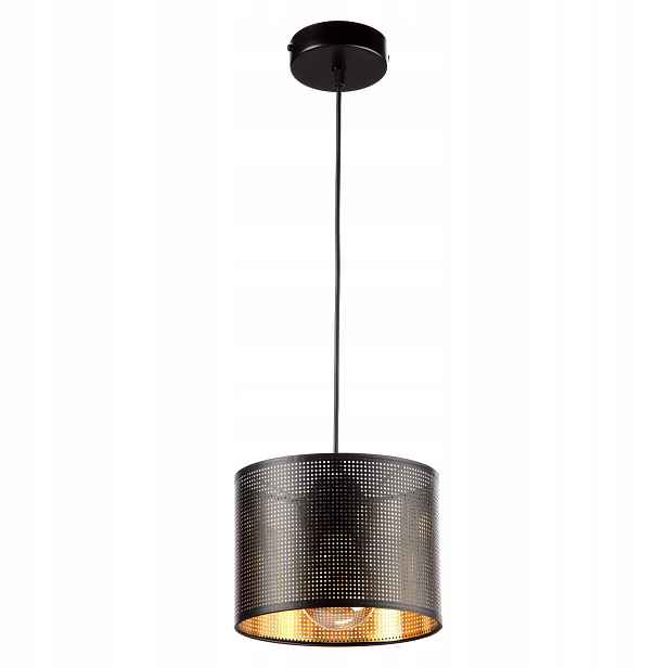 Závěsné Stropní Svítidlo Stínítko S Dírkami 20 CM Led Zlatá Polská Moderní