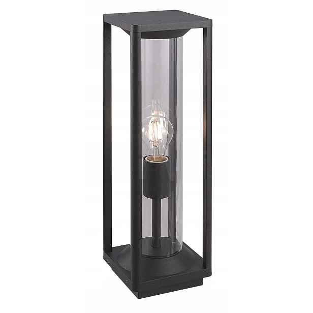 Stojací zahradní lampa industriální 50 cm černá průhledný lampa Su-ma