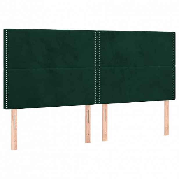 vidaXL Čelo postele tmavě zelené 180x5x118/128 cm sametové